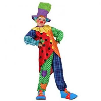Disfraz de Payaso para Niño Completo con Sombrero Talla 5-6, Disfraz para Niños Th3 Party Multicolor Circo (3 Piezas) 7-9 Años, Disfraz