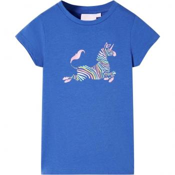 Camiseta infantil azul cobalto 92