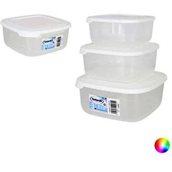 Conjunto de 3 Recipientes Cuadrados para Alimentos de 1/1.5/2.5 Litros
