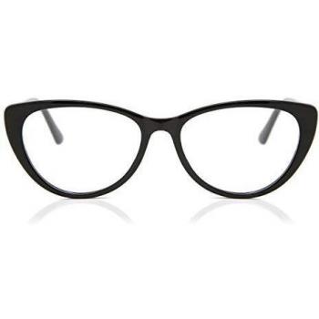 Cat Eye Montura Completa de Plástico Negra con Lentes Recetadas y Protección Anti-Azul - SmartBuy Collection