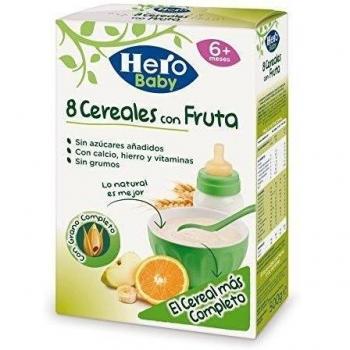 Hero Babynatur - Papilla de Cereales y Frutas, Sin Azúcares Añadidos, 500g