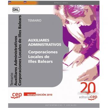Auxiliares Administrativos Corporaciones Locales Illes Balears. Temario