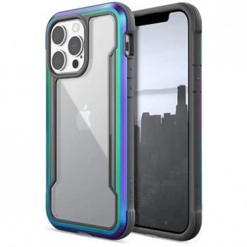 Raptic Carcasa Shield Pro Iridescent Compatible con Apple iPhone 13 Pro, Funda Antibacteriana, Protección Antibacteriana