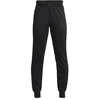 Under Armour Kids' Armour Fleece® Joggers, Black - Size: 6-7Y, Unisex, Youth Extra Small (120-130CM), Warm and Comfortable Fleece Tracksuit Bottoms with Pockets