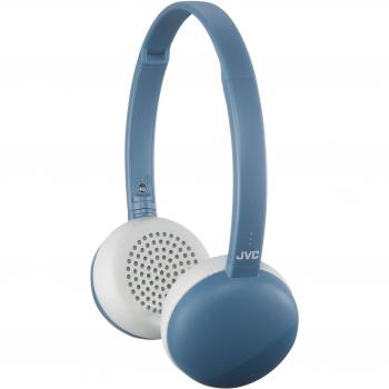 JVC S20BT Wireless Bluetooth On Ear Headphones Foldable with Built-In Remote and Mic for Hands Free Call Handling - Blue
