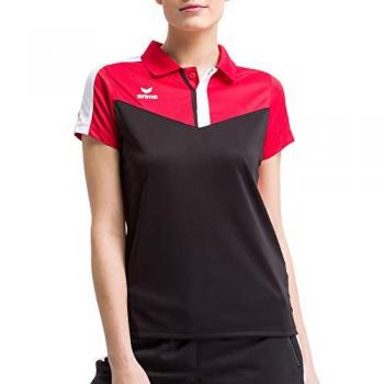 Erima Squad Women's Short Sleeve Polo Shirt Red/Black/White Size 38