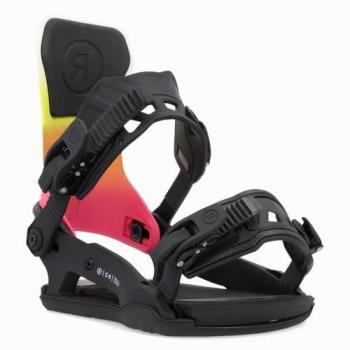 Ride C-8 Sunset M - Fijaciones de Snowboard, modelo para hombre, diseño ergonómico, alta respuesta y flexibilidad, base ligera y duradera, correas ajustables, sistema de cierre fácil, compatible con todas las tablas