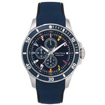 Nautica Unisex Adult Quartz Watch with Silicone Strap NAPFRB016