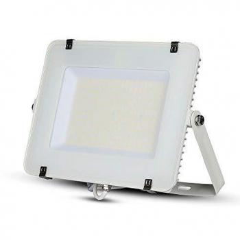 Faro LED Flood Slim 150W Alta Luminosidad 120lm/W 18000lm Luz Fría 6400K Carcasa Blanca IP65 Chip Samsung