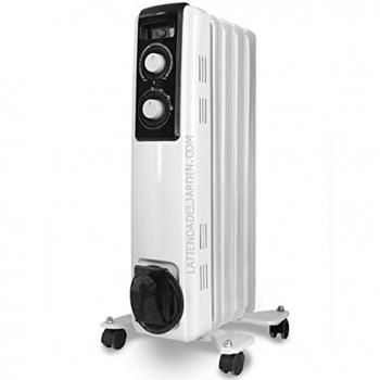 Radiador de Aceite Orbegozo 5 Elementos 1000W Gran Inercia Térmica 2 Niveles de Potencia Luces LED Fácil Manejo con Asa para Transporte