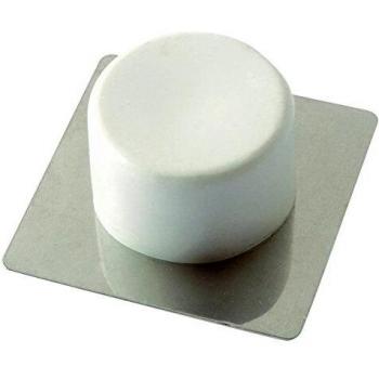 BRINOX Tope Puerta Adhesivo, Blanco, 2.1x4.5x4.5 cm