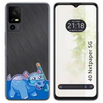 Funda Silicona Transparente Hipo para TCL 40 NXTPAPER 5G con Dibujos