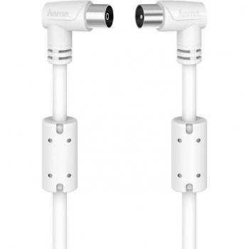 Cable Antena Coaxial 90 dB 10m con Conectores en Ángulo, HAMA