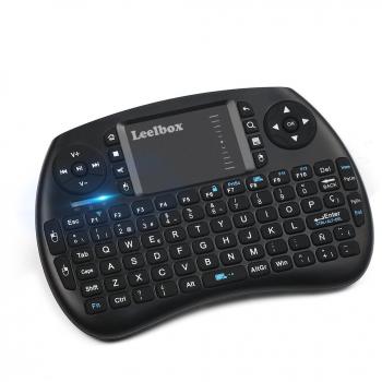 Leelbox Mini Teclado Inalámbrico con Touchpad 2.4GHz Mini Keyboard Teclado Ergonómico con Ratón Touchpad para Android TV Box Smart TV Mini PC Android PlayStationetc