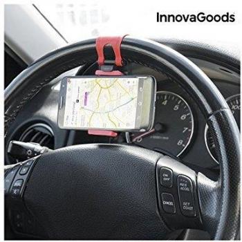 InnovaGoods IG115182 - Soporte de móviles para Coche, Color Negro y Rojo