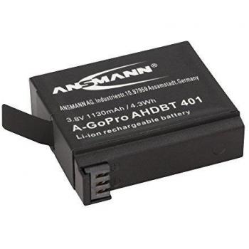 Ansmann 1400-0066 - A-GoPro AHDBT-401 Li-Ion, batería 3,8V/1130mAh para cámara digital de fotos GoPro