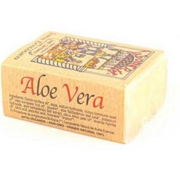 Jabón ecológico de Aloe Vera hecho a mano con ingredientes naturales en pastilla de 100 gramos