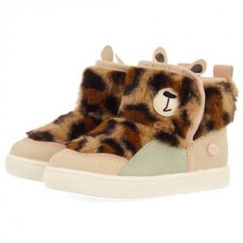 Botas de bebé niña Gioseppo Hatvan con estampado de leopardo y cierre ajustable, talla 20 EU