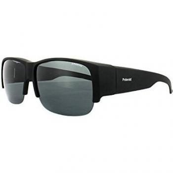 Polaroid Rectangular Unisex Sunglasses PLD 9007/S DL5 Y2 - Black, Prescription or Non-Prescription, Online Try-On, Plastic, Anti-Reflective
