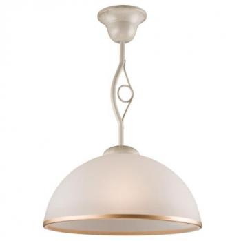 Lámpara de Suspensión Retro EPIKASA - Acero y Vidrio Blanco, 32,5x32,5x45 cm