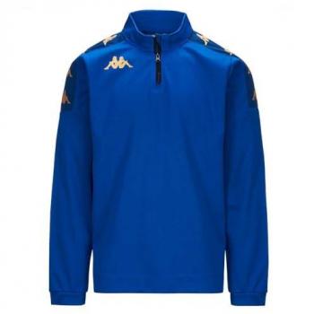 Sudadera de entrenamiento Kappa Gassolo para niños, media cremallera, color azul, 14 años