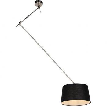 Lámpara colgante moderna de lino negro 35 cm - Blitz I