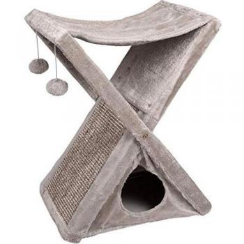 Rascador Plegable para Gatos Flamingo Greta Gris 34,5x60,5x53,5cm