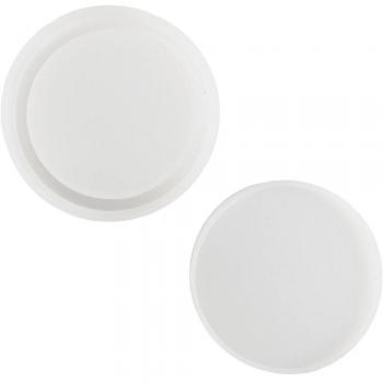 Moldes de Silicona con Tapa, Altura: 4,3 cm, Diámetro: 7 cm, Transparente Mate, 1 Pieza