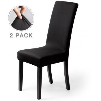Fundas para sillas Pack de 2 Fundas sillas Comedor Fundas elásticas, Cubiertas para sillas,bielástico Extraíble Funda, Muy fácil de Limpiar, Duradera