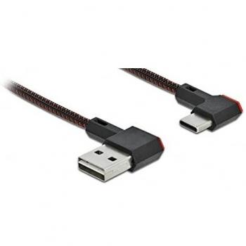 Cable USB 2.0 Tipo A a Tipo C, 0,2 m, Negro