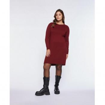 Vestido largo de viscosa confort con escote de barco