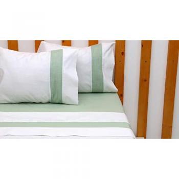 Juego de Sábanas Lara Verde (3 Piezas) - Alta Calidad y Fácil Lavado para Cama 120 cm