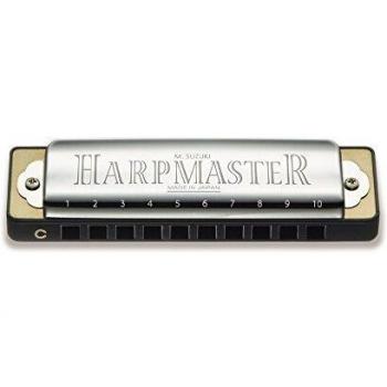 Suzuki Harpmaster C Diatonic Harmonica - 10 Holes, Chrome Finish