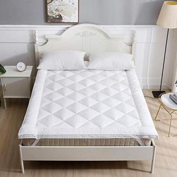 Beedsooth Topper Colchón Microfibra Suave, Funda Colchón Protector Colchón Hipoalergénico Grosor 4cm - 180x200cm, Blanco