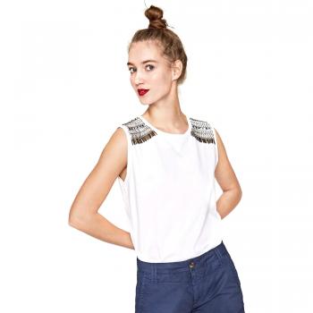 PEPE JEANS DONA - Top Mujer Color: Cru Talla: M