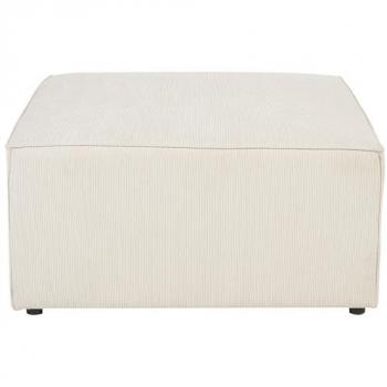 Sofá Modular 3 Plazas de Pana Beige Claro con Reposapiés Lemvig