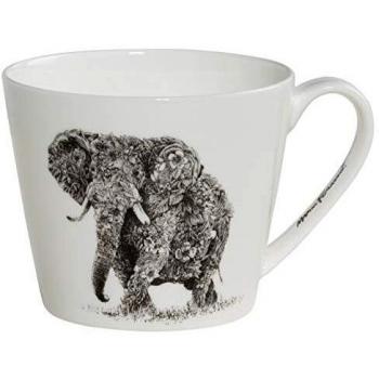 Taza baja de 450ml con diseño de elefante africano, apta para lavavajillas, by Marini Ferlazzo y Maxwell & Williams