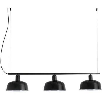 Lámpara colgante FARO 20338-120 Tatawin Lineal M Negro satinado/Negro brillo, cristal, longitud 100 cm, 3 luces