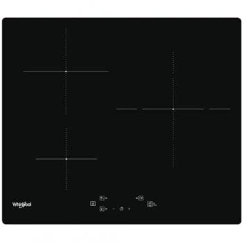 Placa de Inducción Whirlpool 60 cm, 3 Fuegos, 7200 W, Negra - WSQ3860NE