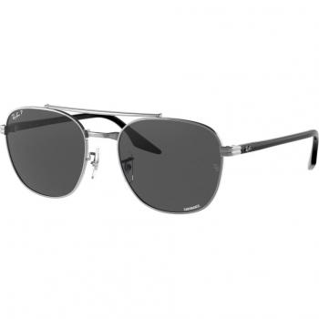 Ray-Ban RB3688 Polarized Sunglasses 004/K8 Unisex Square Gunmetal Size 55