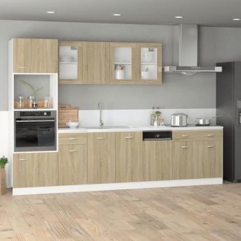 Armario colgante de cocina contrachapada color roble 39,5x31x60 cm vidaXL