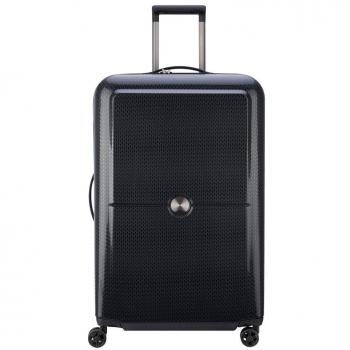 Delsey Turenne 75 cm XL Hard Shell Trolley Suitcase with 4 Double Wheels - Black
