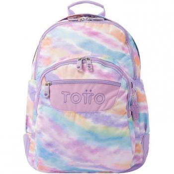 Mochila Escolar Totto Crayoles con Estampado Pastel Multicolor