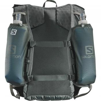 Salomon Mochila ligera para running 6L, agile 6  set, verde y gris