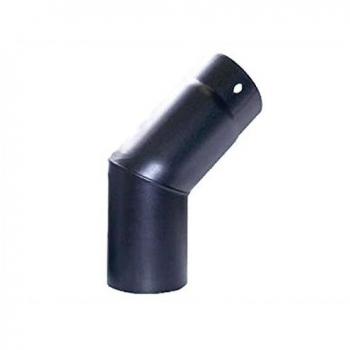 Codo de Acero Pesado Emaillado 45° Aeternum Top Negro 12 cm para Estufas