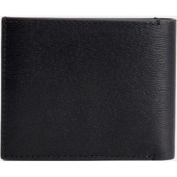 Calvin Klein - Cartera de piel negra con monedero y tecnología RFID