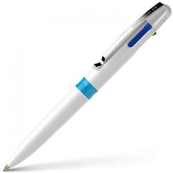 Bolígrafo Schneider Take 4 Colores en 1 Recargable Cuerpo Blanco -10 unidades-