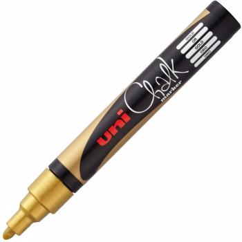 Uni-Ball PWE-5M Liquid Chalk Marker Gold - Pack of 6