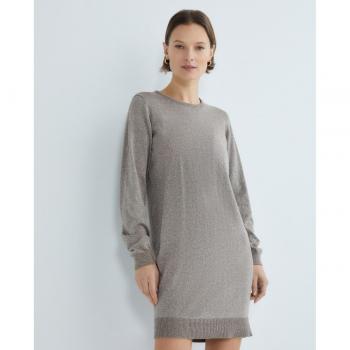 Vila - Vestido de mujer de punto glitter con brillo, tejido suave y elástico, diseño ajustado y cómodo, ideal para ocasiones especiales