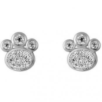 PENDIENTES LUXENTER HUELLA CON CIRCONITAS PLATA DE LEY EH0960000